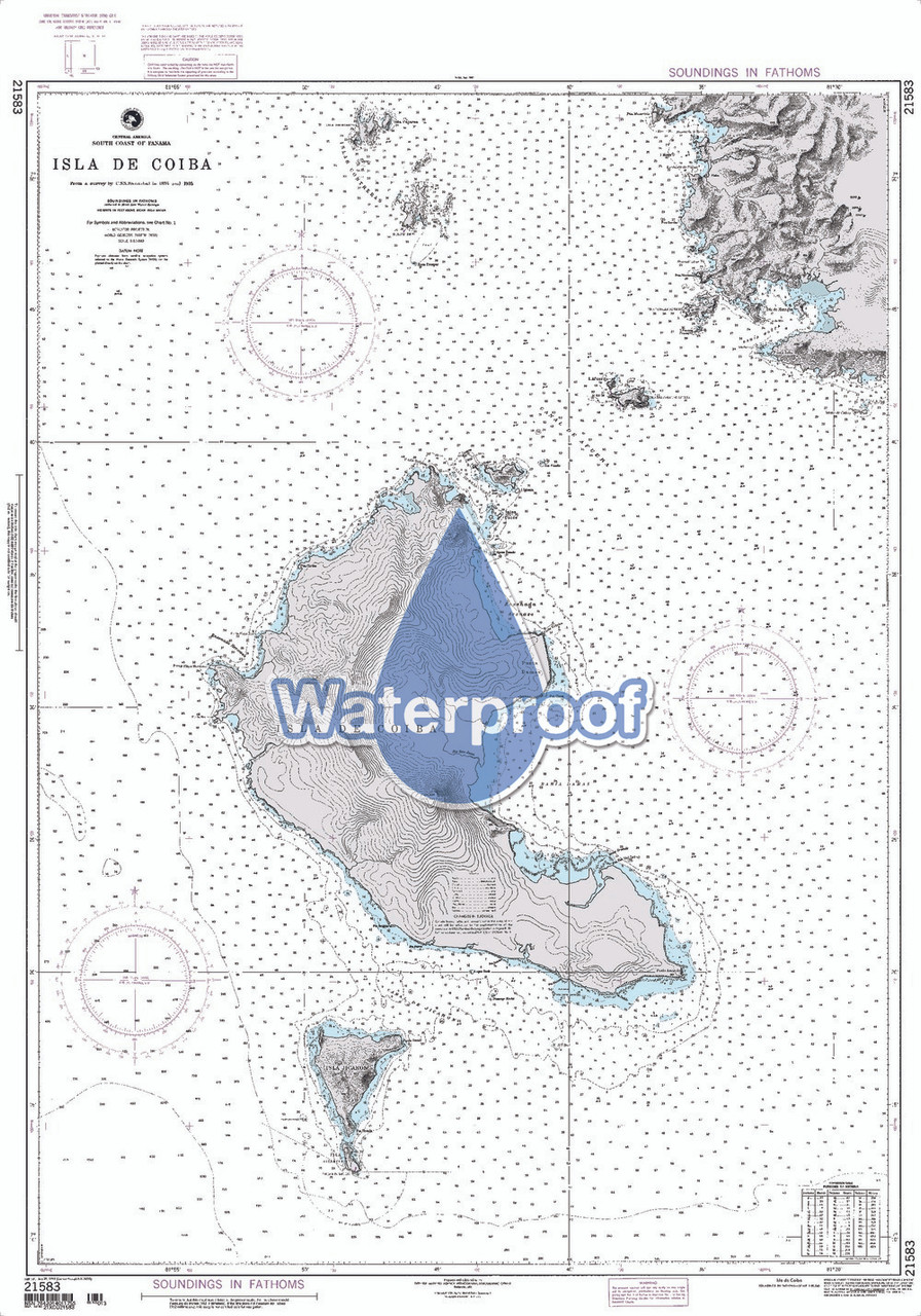 Waterproof NGA Chart 21583: Isla de Coiba