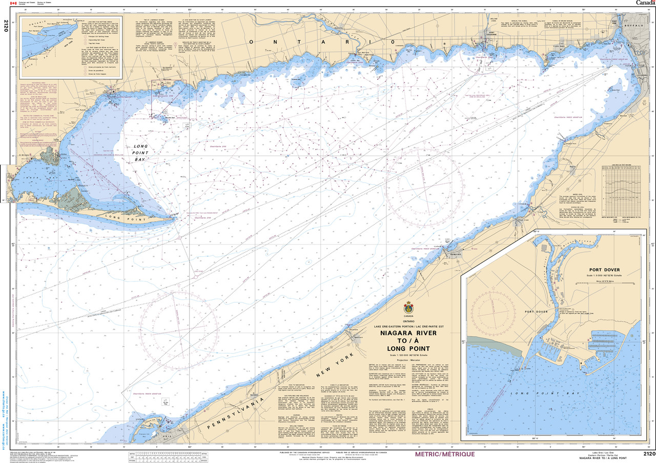 CHS Chart 2120: Niagara River to/Ã  Long Point
