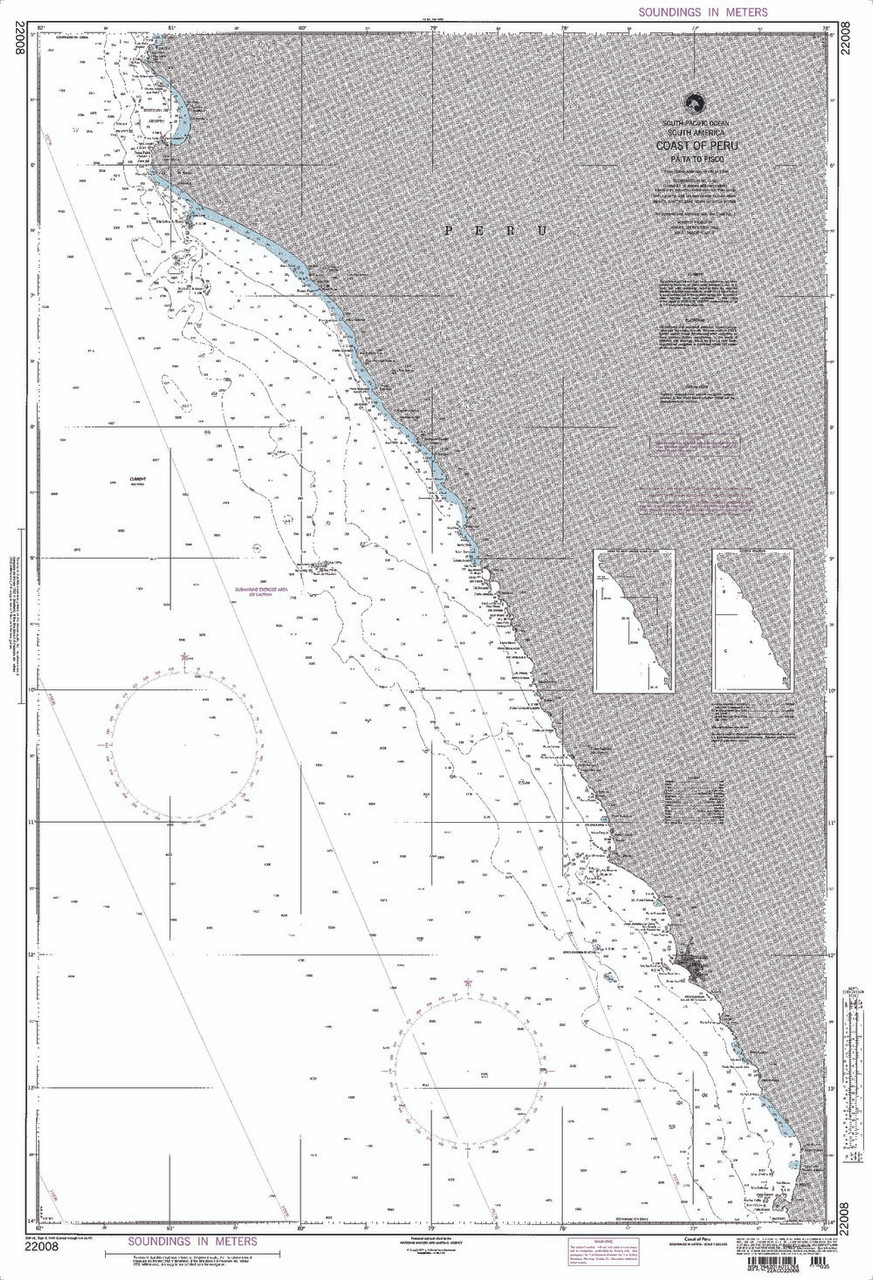 NGA Chart 22008: Coast of Peru - Paita to Pisco