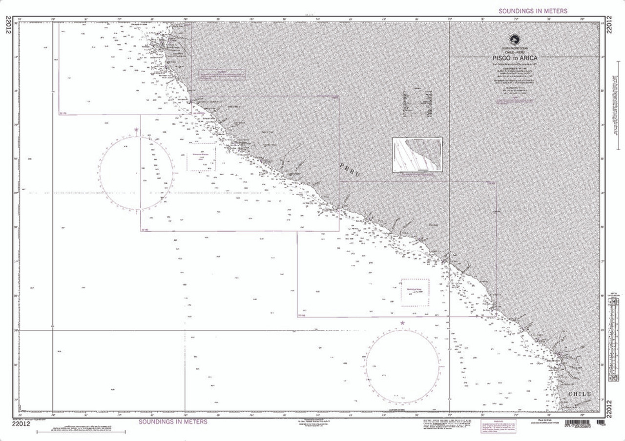NGA Chart 22012: Coasts of Peru and Chile Pisco to Arica