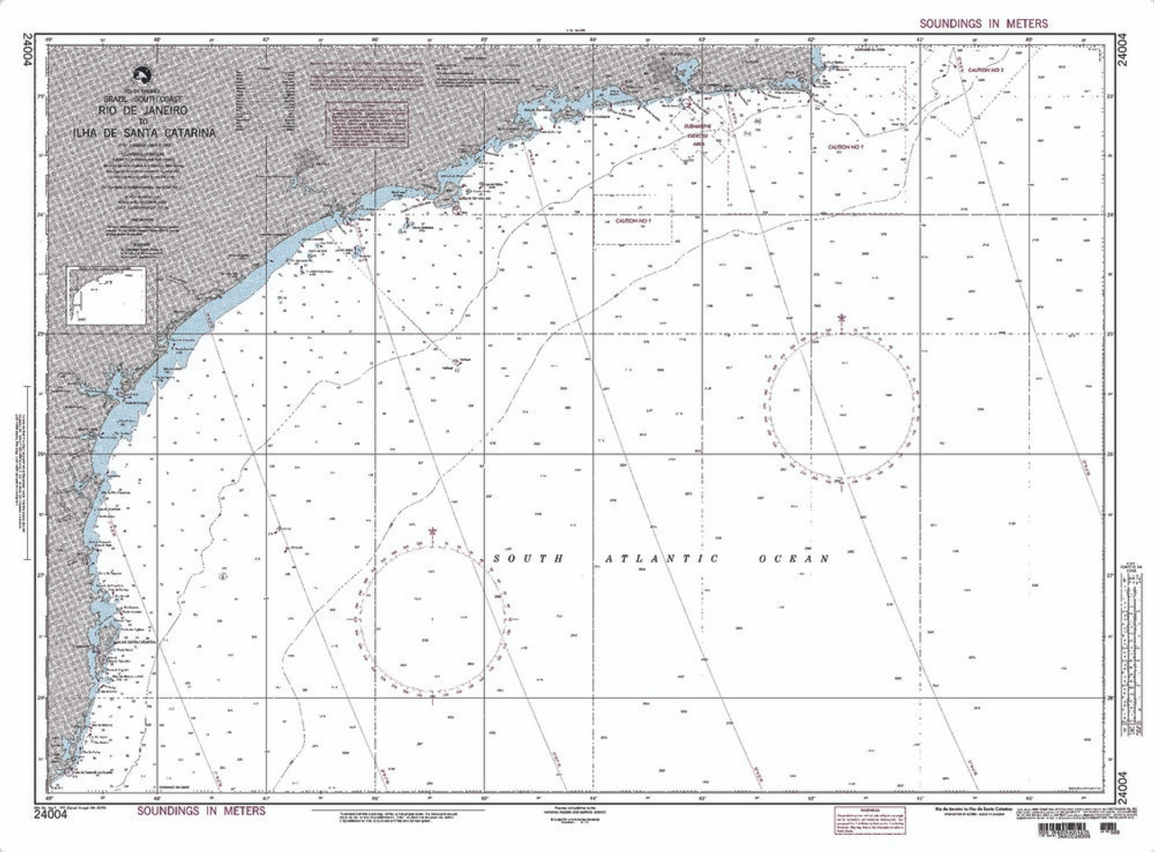 NGA Chart 24004: R. de Janeiro to I. de Sta. Catarina