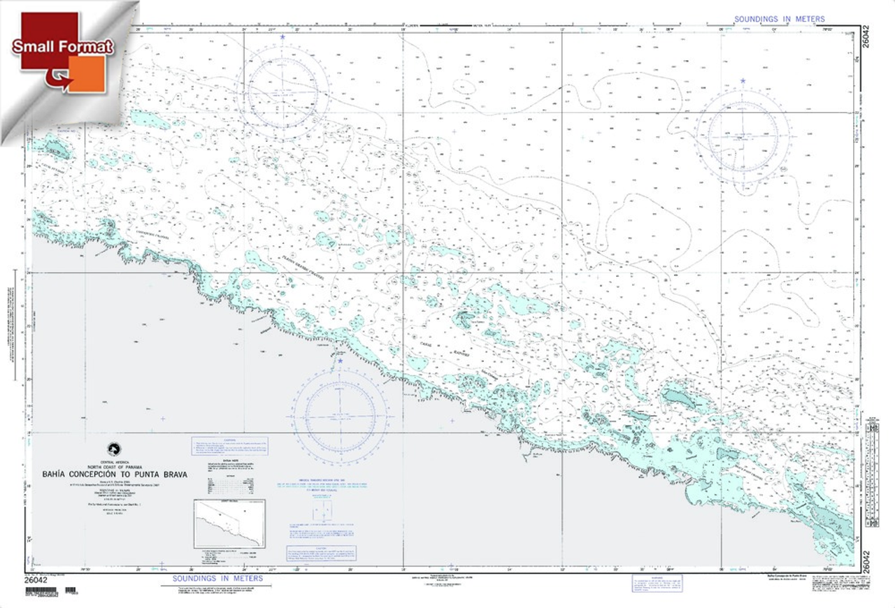NGA Chart 26042: Bahia Concepcion To Punta Brava, Approx. Size 21" x 31" (SMALL FORMAT WATERPROOF)