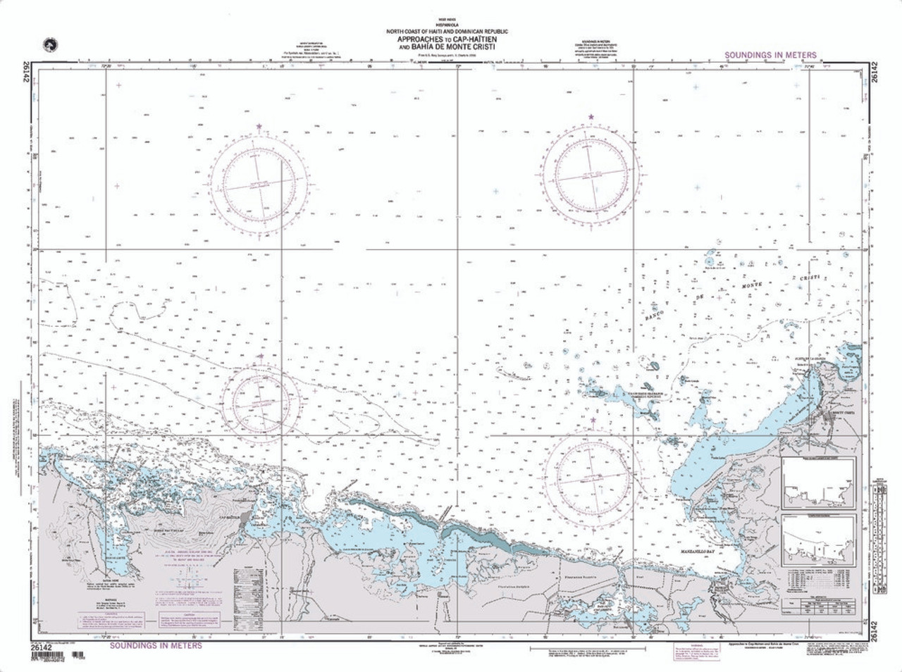 NGA Chart 26142: Approaches to Cap - Haitien and Bahia de Monte Cristi