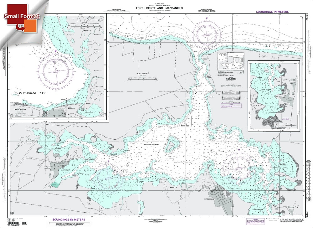 NGA Chart 26145: Manzanillo, Approx. Size 21" x 29" (SMALL FORMAT WATERPROOF)