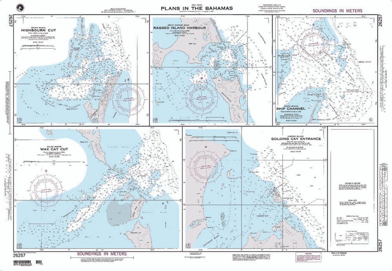 NGA Chart 26257: Plans In the Bahamas - Highbourn Cut