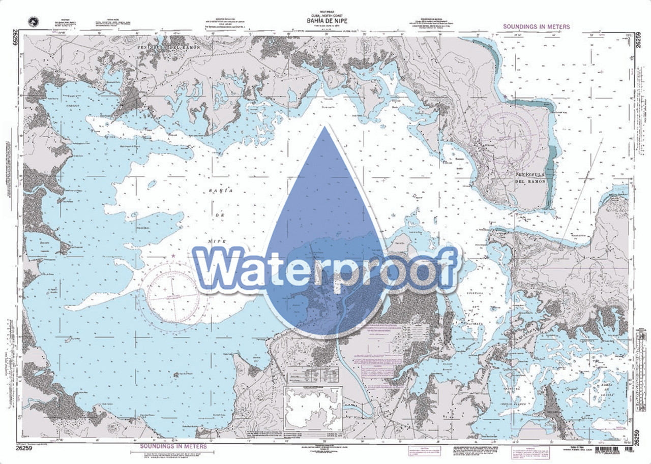 Waterproof NGA Chart 26259: Bahia de Nipe