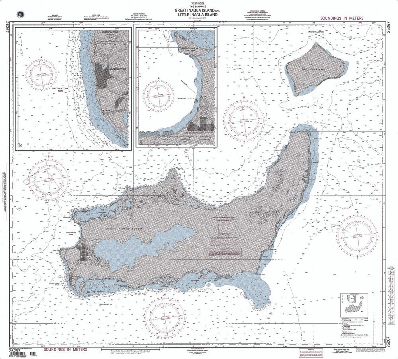 NGA Chart 26267: Great Inagua Island and Little Inagua Island