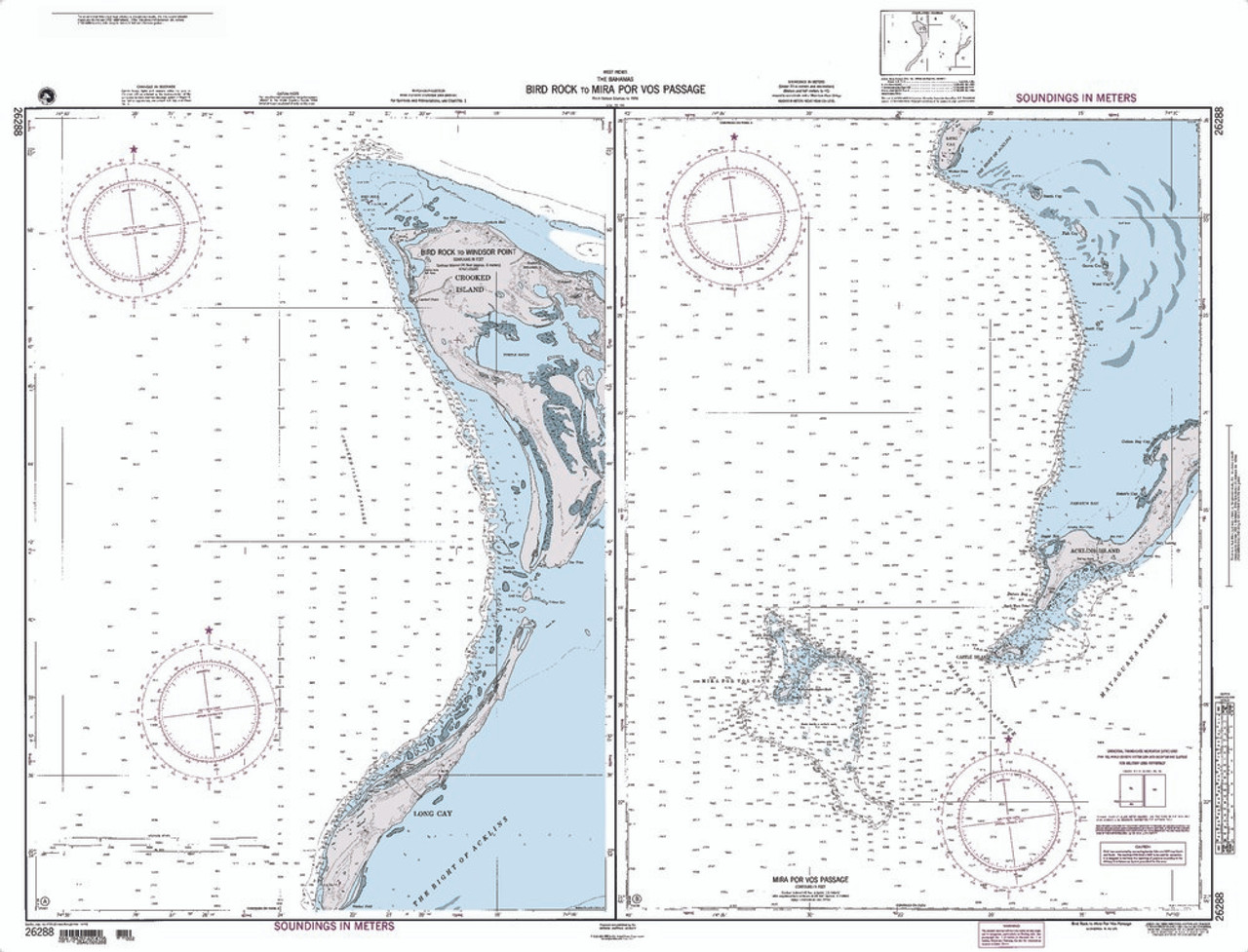 NGA Chart 26288: the Bahamas - Bird Rock to Mira Vos Passa