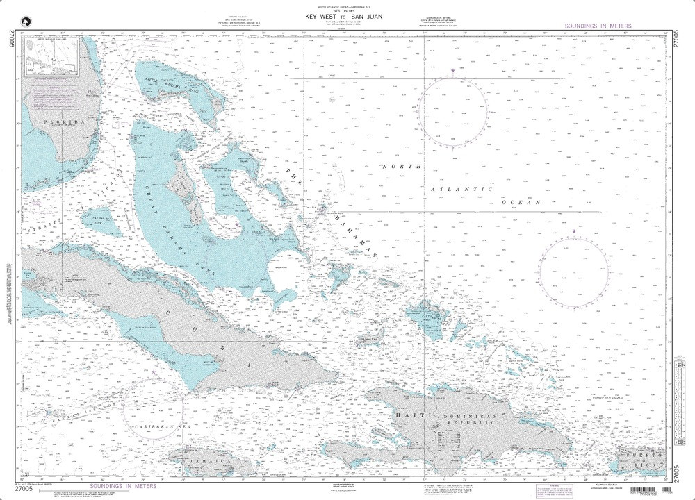 NGA Chart 27005: Key West to San Juan
