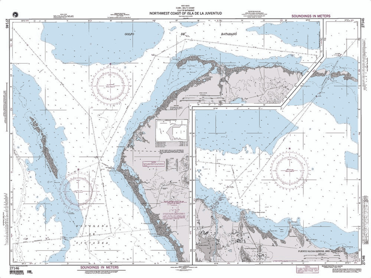 NGA Chart 27146: N. W. Coast of Isla de La Juventud