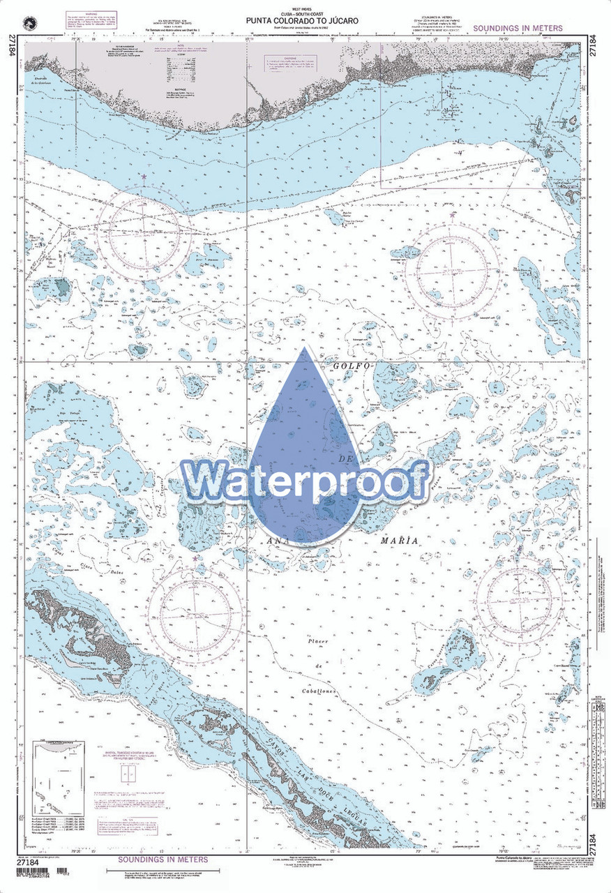 Waterproof NGA Chart 27184: Punta Colorado to Jucaro