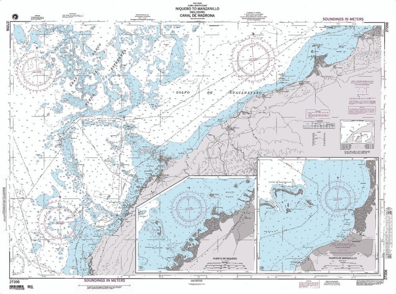 NGA Chart 27206: Niquero to Manzanillo Including Canal de Madrona