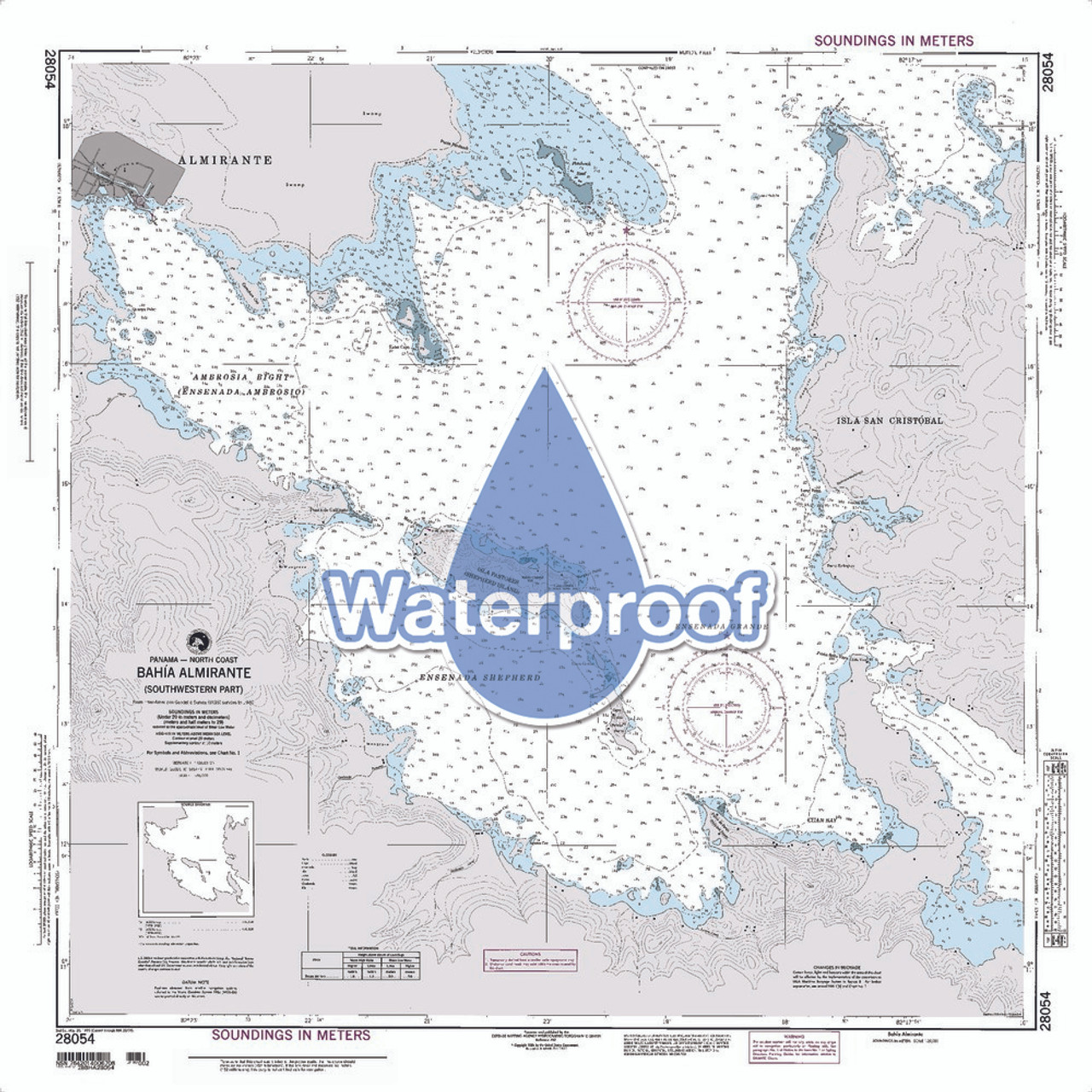 Waterproof NGA Chart 28054: Bahia Almirante