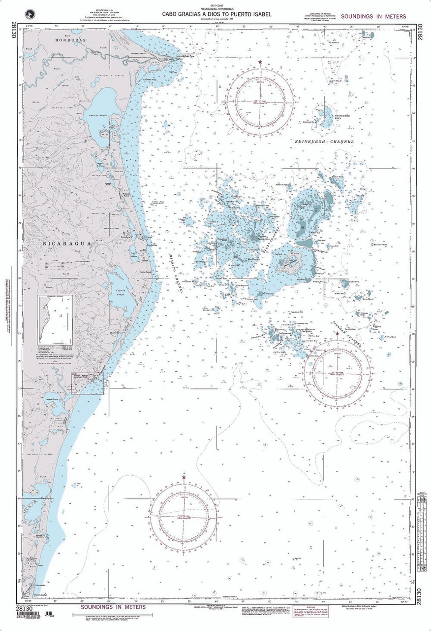 NGA Chart 28130: Cabo Gracias A Dios to Puerto Isabel