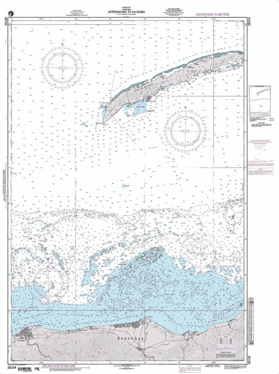 NGA Chart 28154: Approaces to La Ceiba