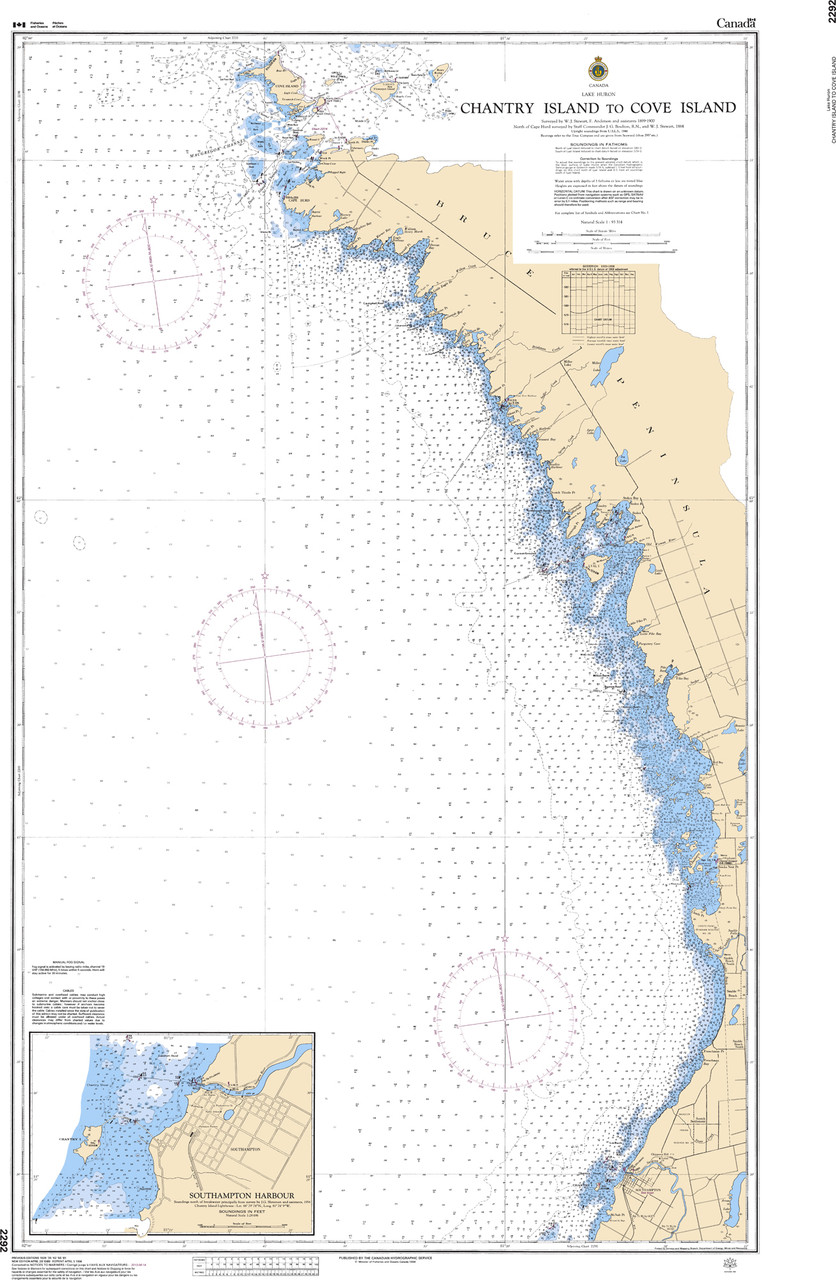 CHS Chart 2292: Chantry Island to Cove Island
