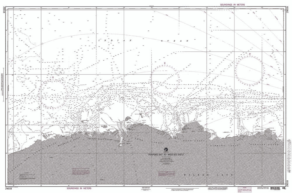 NGA Chart 29018: Porpoise Bay to West Ice Shelf