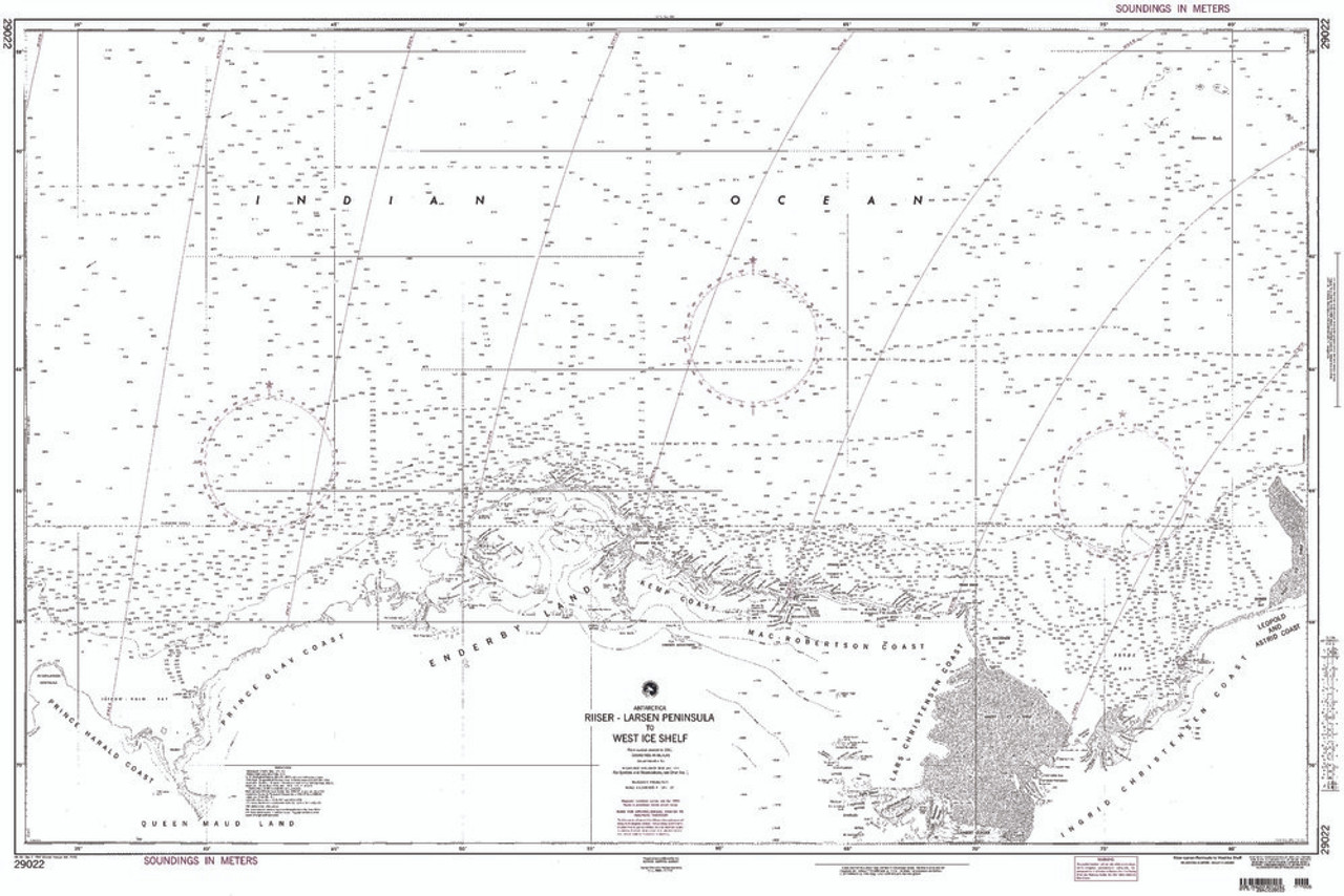 NGA Chart 29022: Riiser Larsen Pen to West Ice Shelf Ant