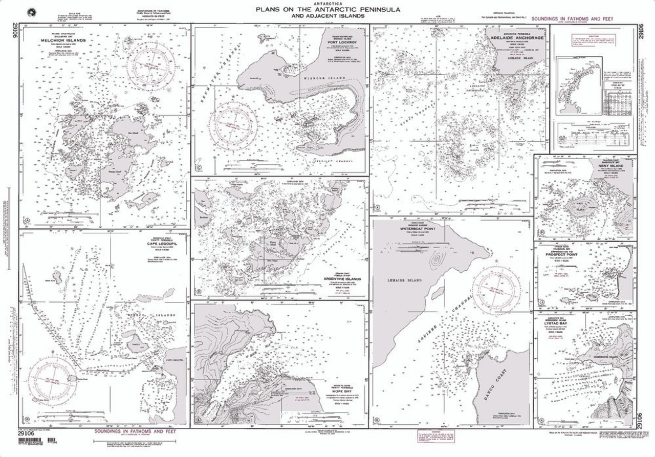 NGA Chart 29106: Plans On the Ant. Penn. and Adj. Islands - Melchoir Islands