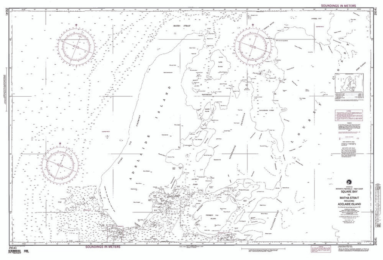 NGA Chart 29141: Square Bay to Matha Strait Including Adelaide Island