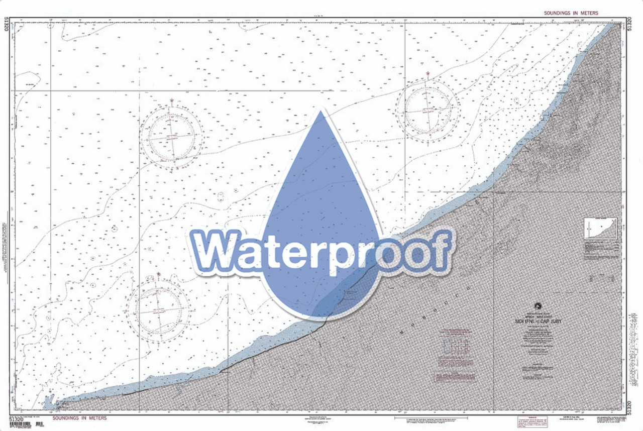 Waterproof NGA Chart 51320: Sidi Ifni to Cap Juby