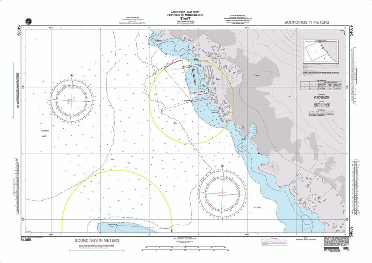 NGA Chart 54089: Tivat