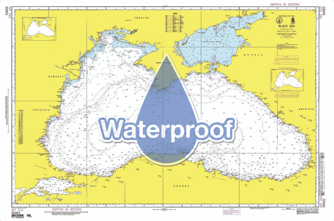 Waterproof NGA Chart 55001: Black Sea (Int 310)