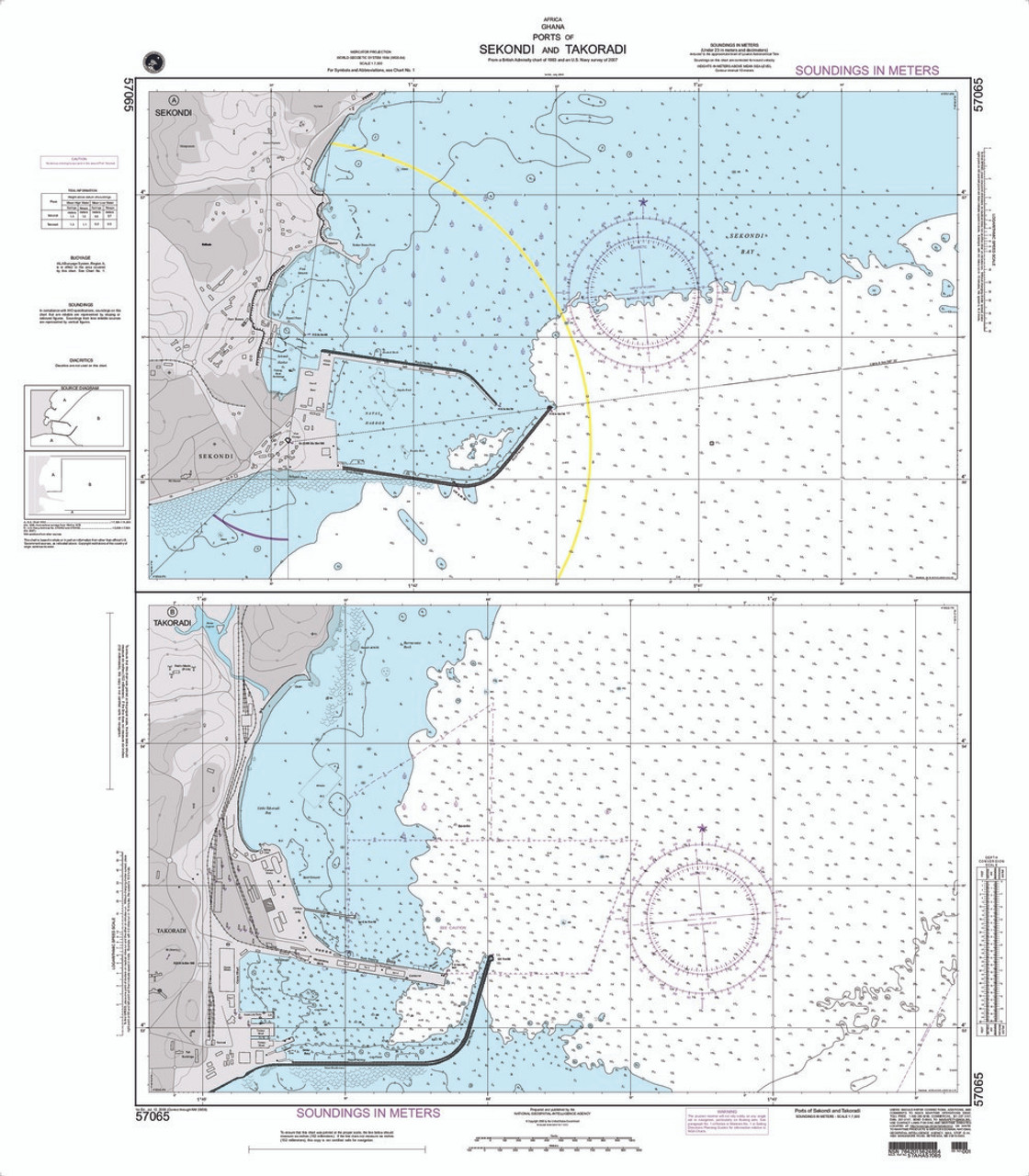NGA Chart 57065: Ports Of Sekondi and Takoradi