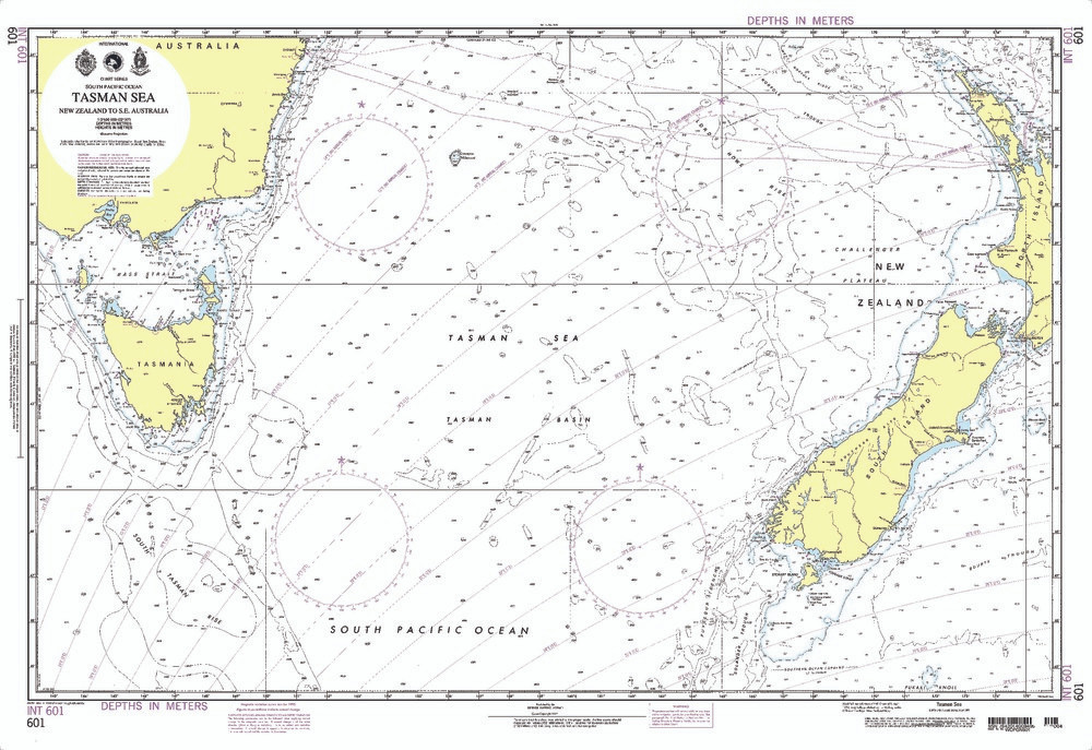 NGA Chart 601: Tasman Sea [New Zealand to Se Australia]