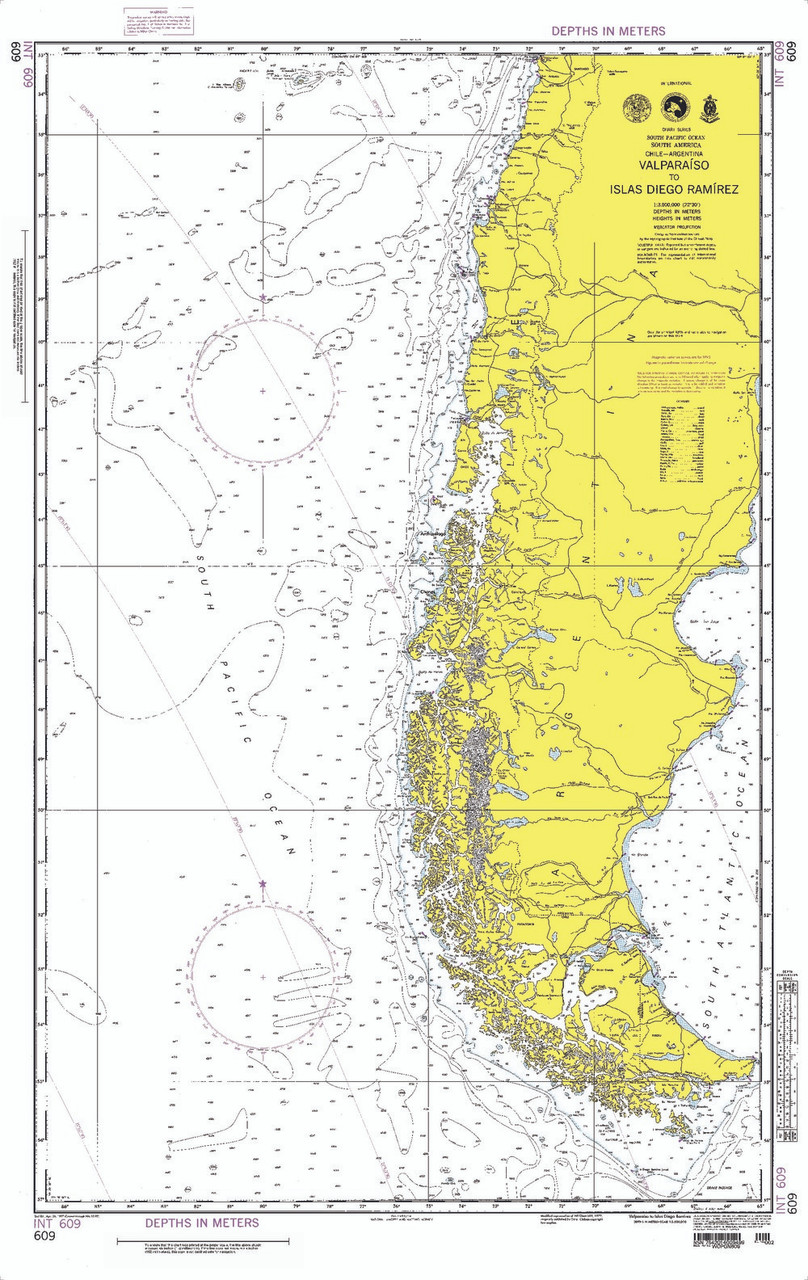 NGA Chart 609: Valparaiso to Islas Diego Ramirez