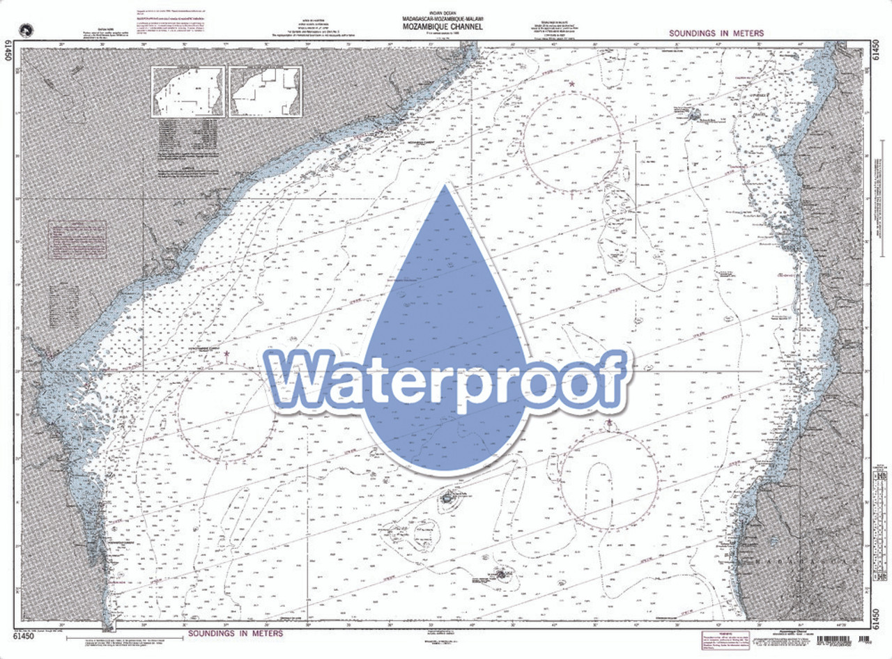 Waterproof NGA Chart 61450: Mozambique Channel