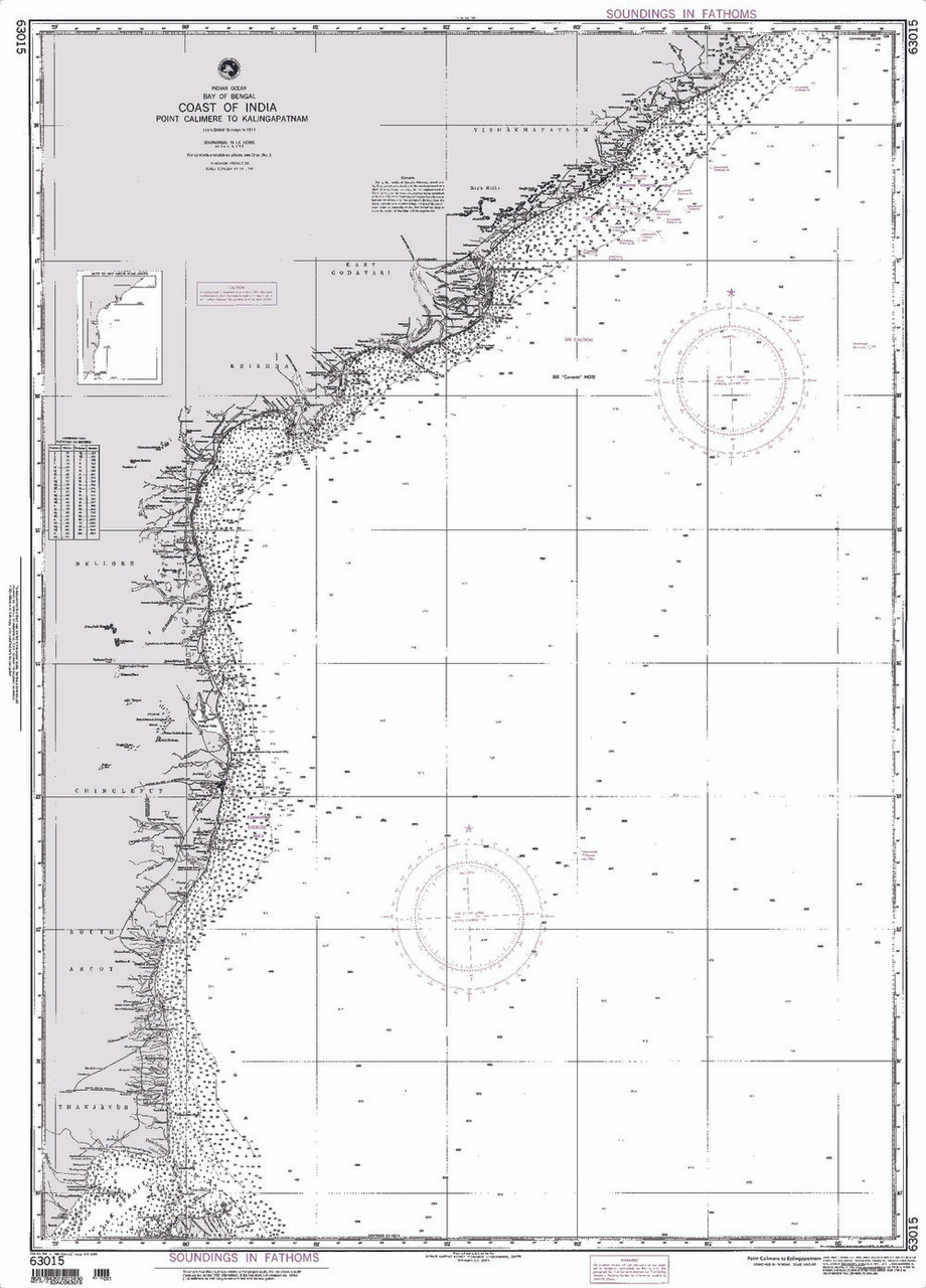 NGA Chart 63015: Calimere Point to Kalingapatam