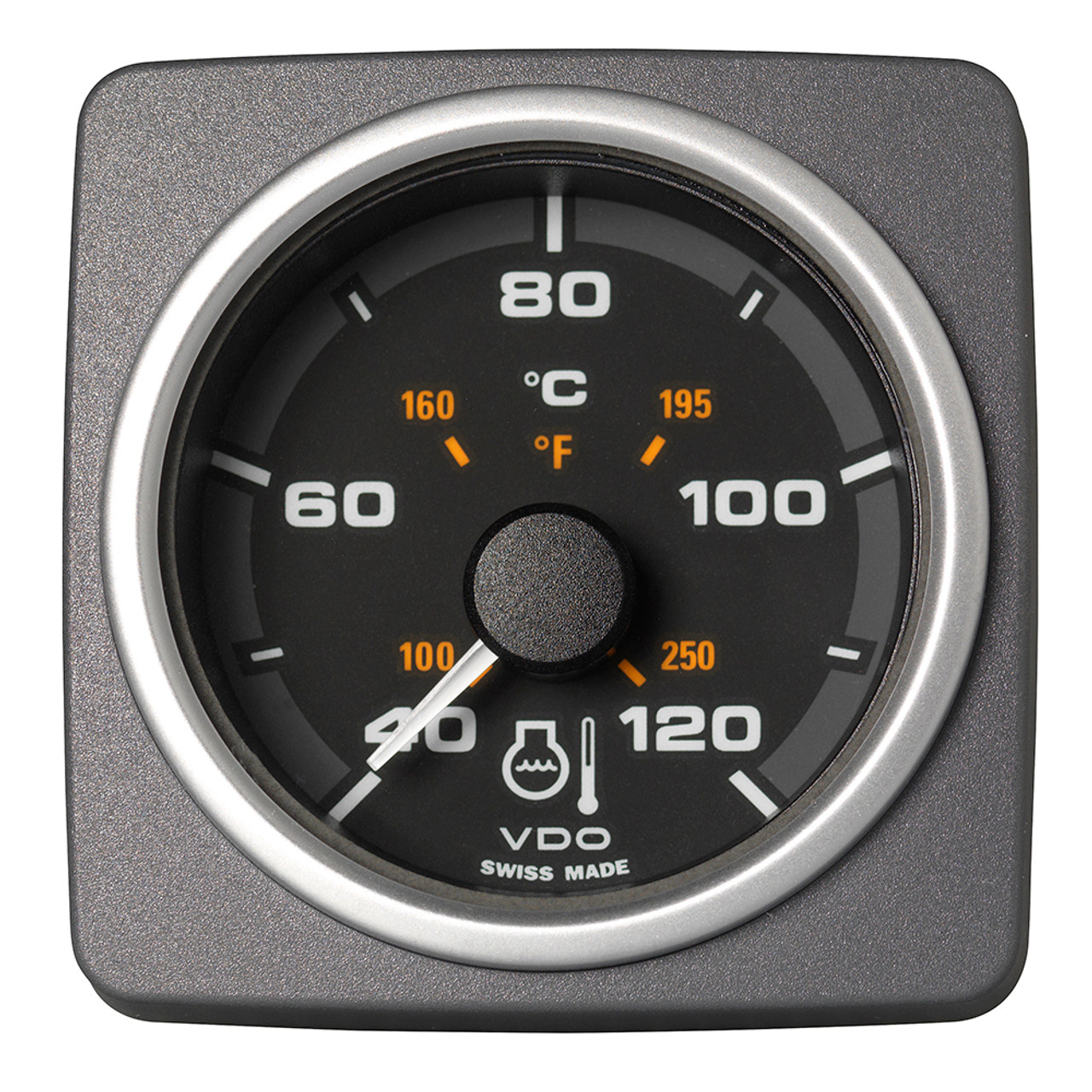 Veratron 52 MM (2-1\/16") AcquaLink Coolant Temp Gauge 40 to120C - Black Dial  Bezel [A2C59501931]