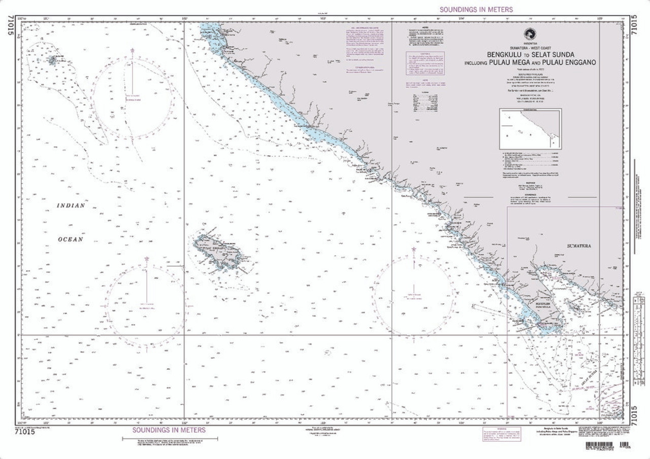 NGA Chart 71015: Bengkulu to Selat Sunda Including Pulau Mega and Pulau Enggano