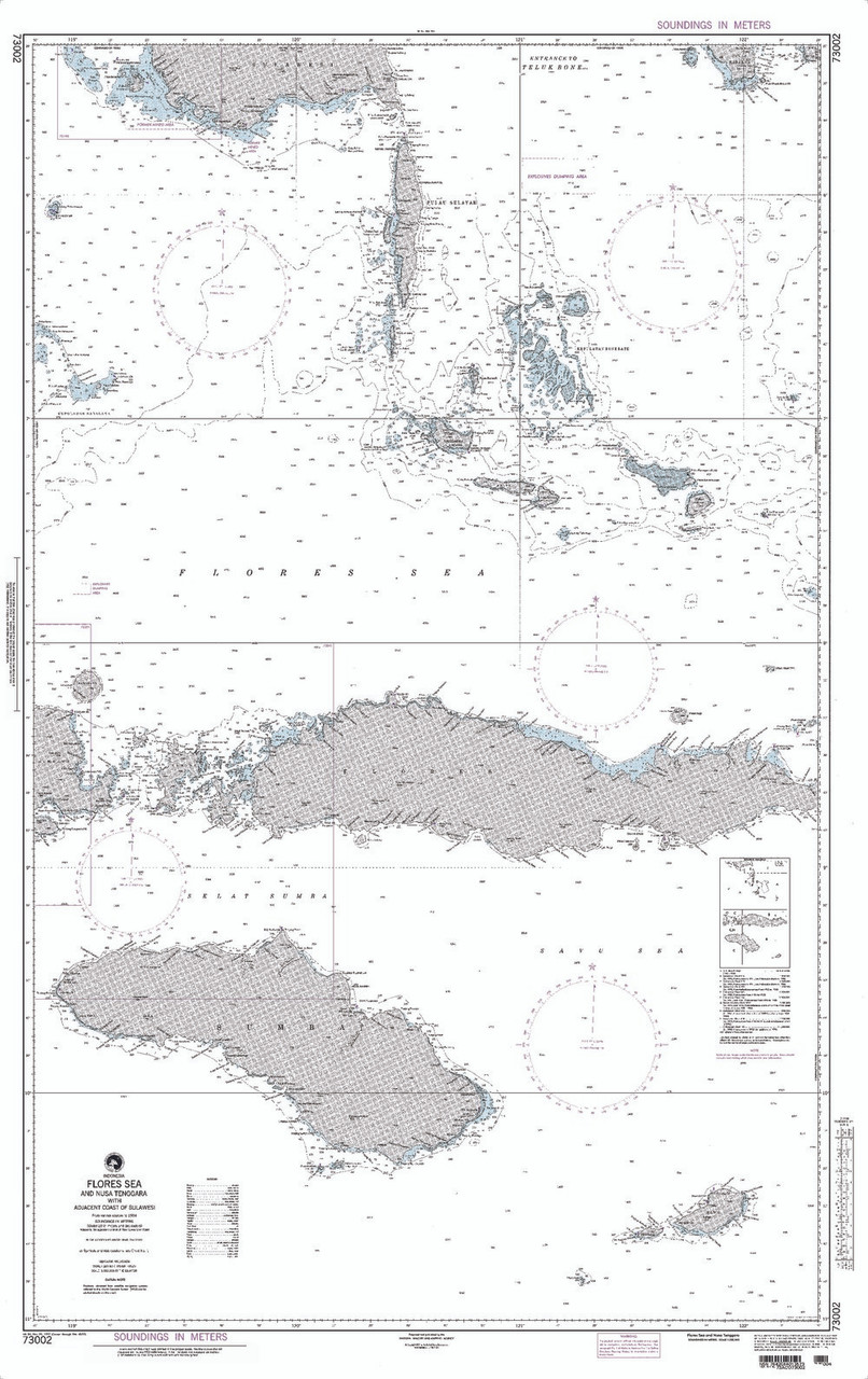 NGA Chart 73002: Flores Sea [and Nusa Tenggara] Indonesia
