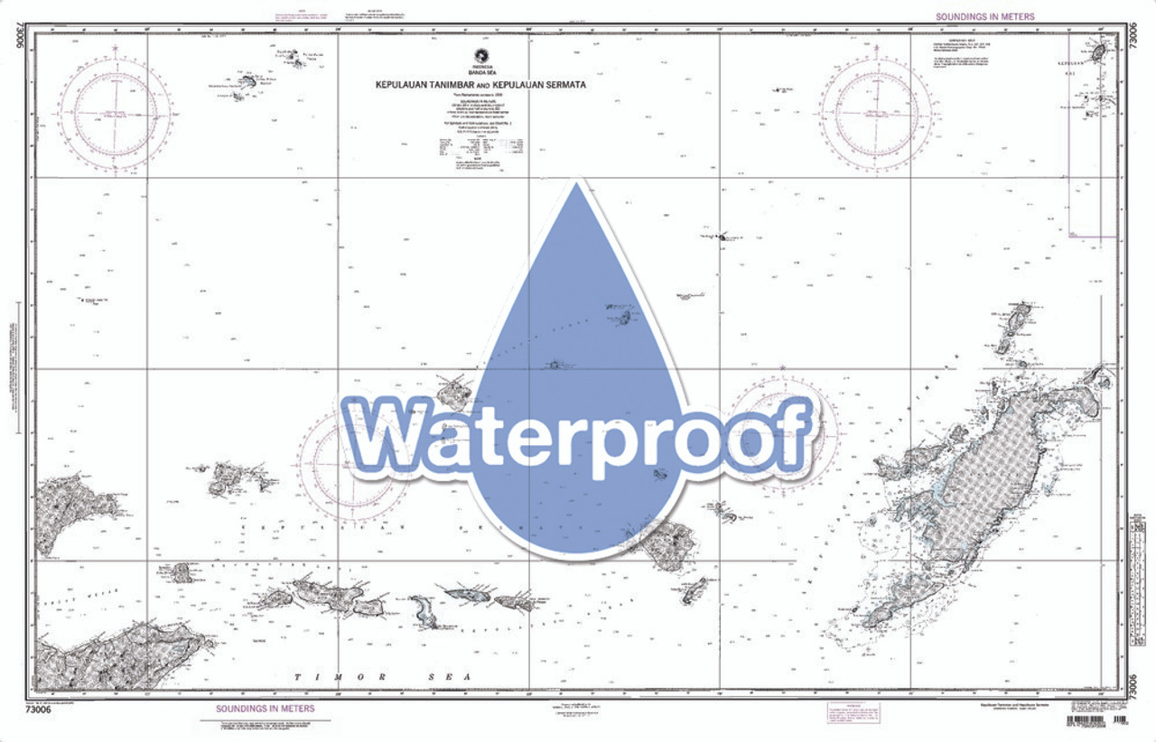 Waterproof NGA Chart 73006: Tanimbar and Sermata - Banda Sea