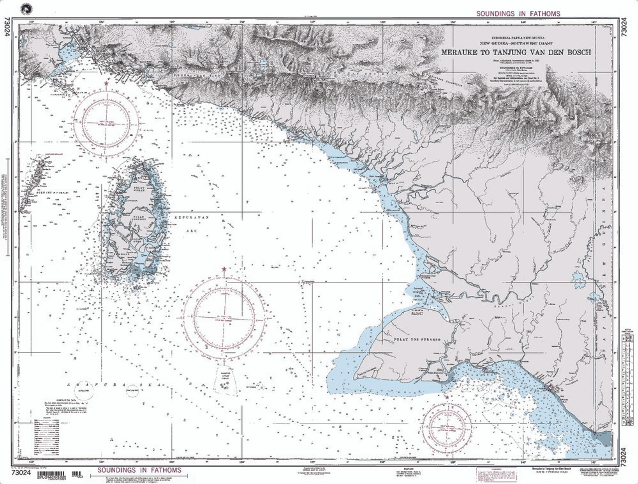 NGA Chart 73024: Merauke to Tanjung Den Bosch