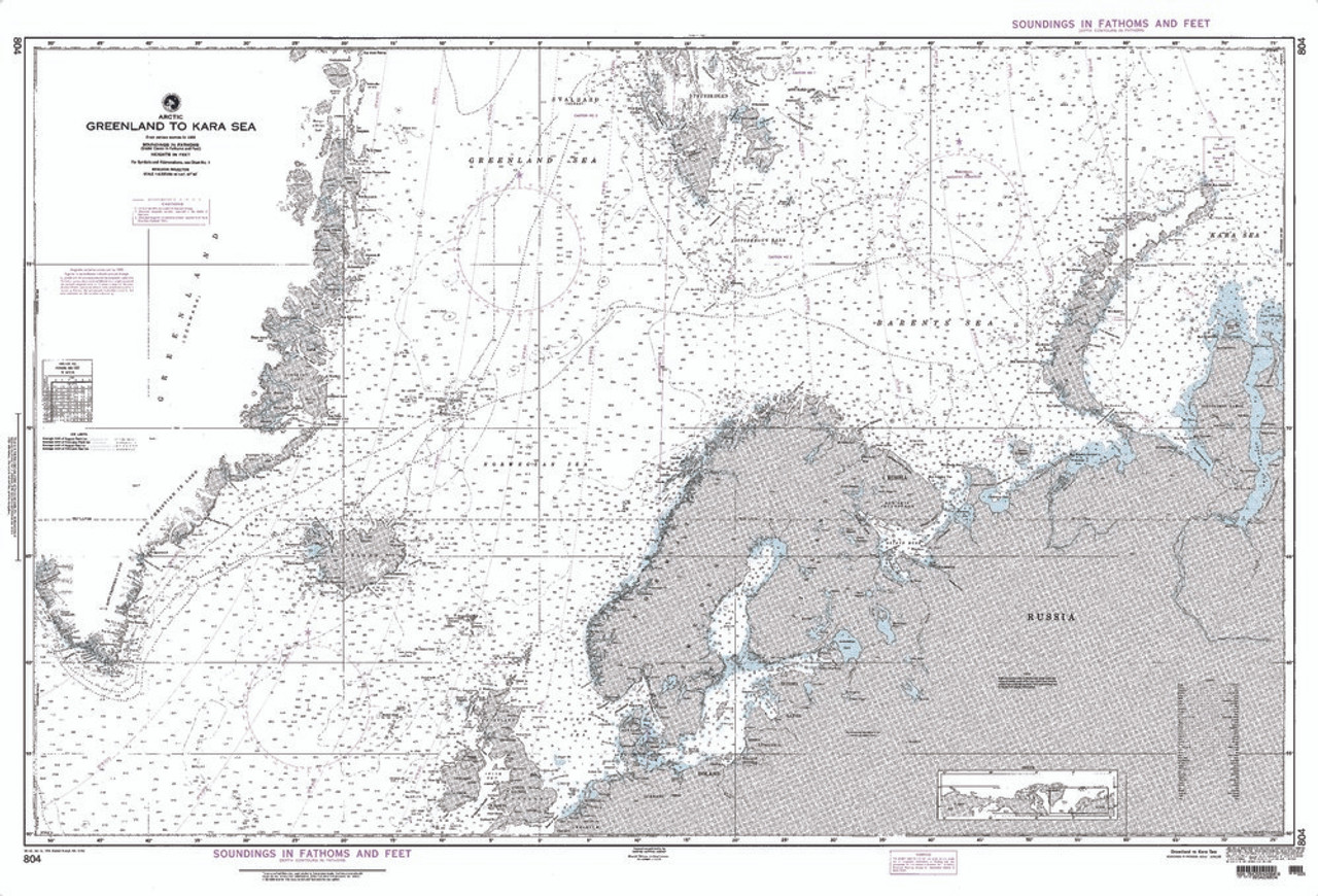 NGA Chart 804: Greenland to Kara Sea