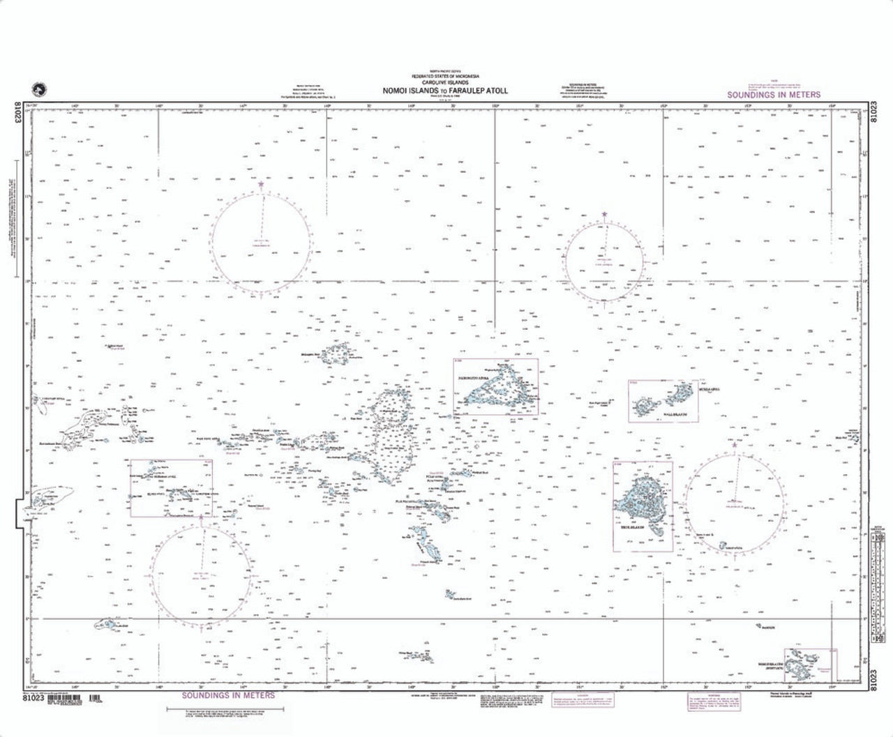NGA Chart 81023: Namonuito Atoll to Faraulep Atoll