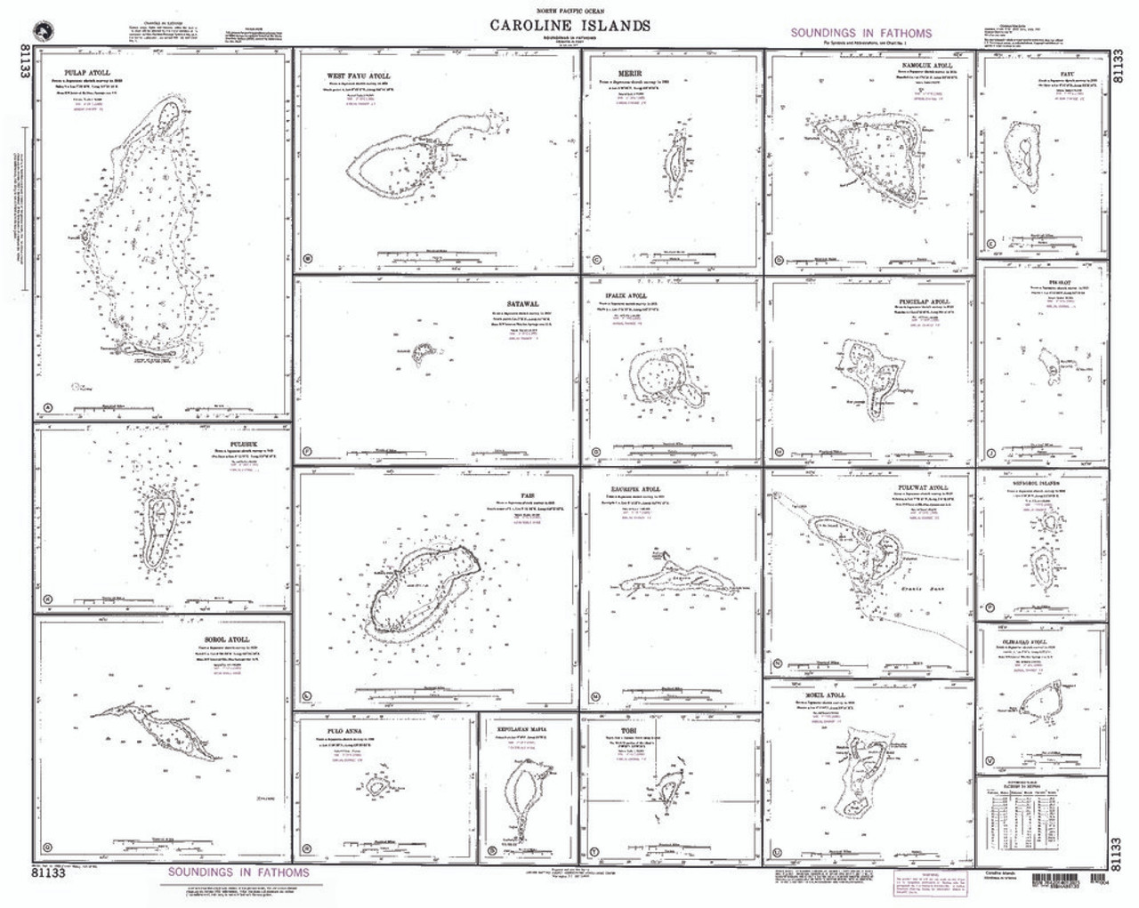 NGA Chart 81133: Pulap Atoll, Caroline Islands