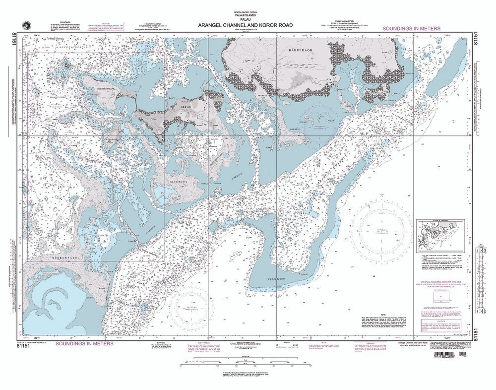 NGA Chart 81151: Arangel Channel and Koror Road