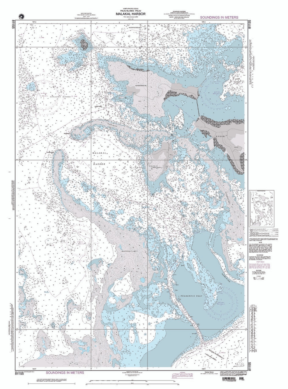 NGA Chart 81155: Malakal Harbor