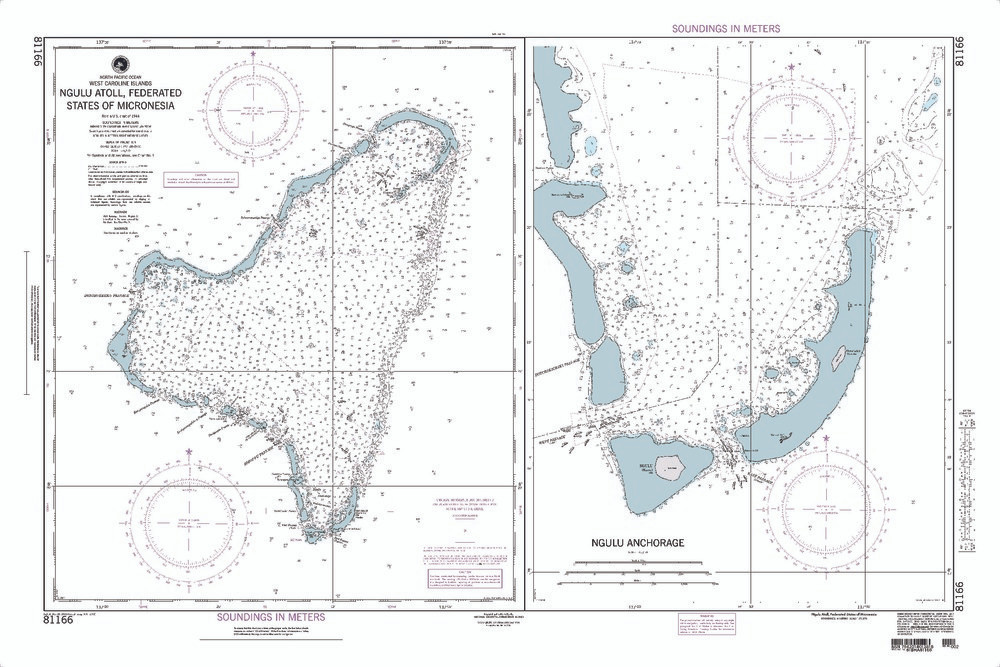 NGA Chart 81166: Ngulu Atoll Federated States of Micronesia