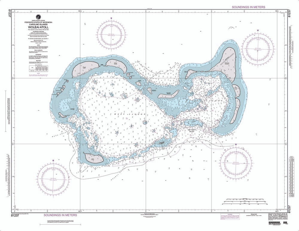 NGA Chart 81237: Woleai Atoll