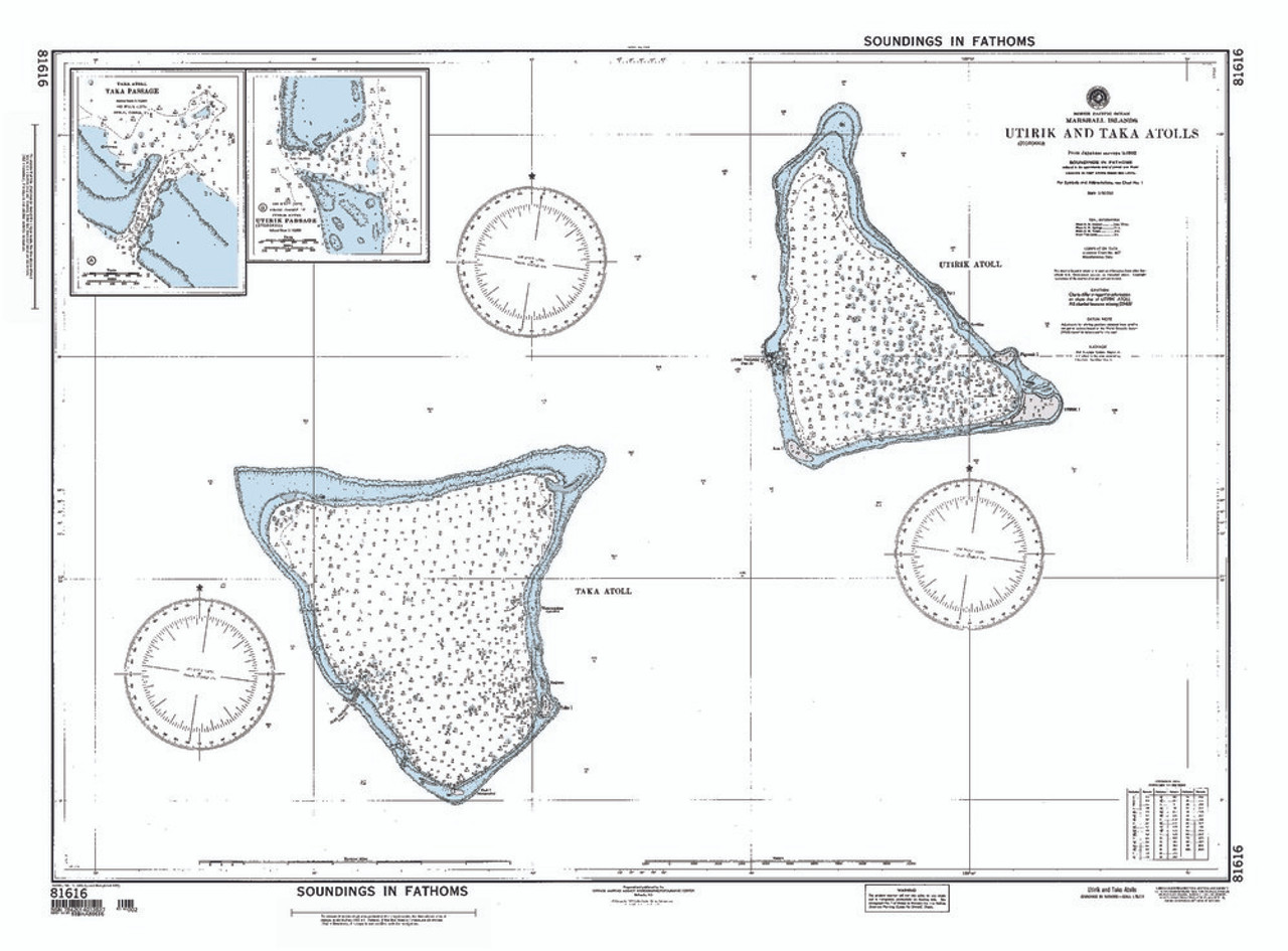 NGA Chart 81616: Utirik and Taka Atolls Marshall Is.