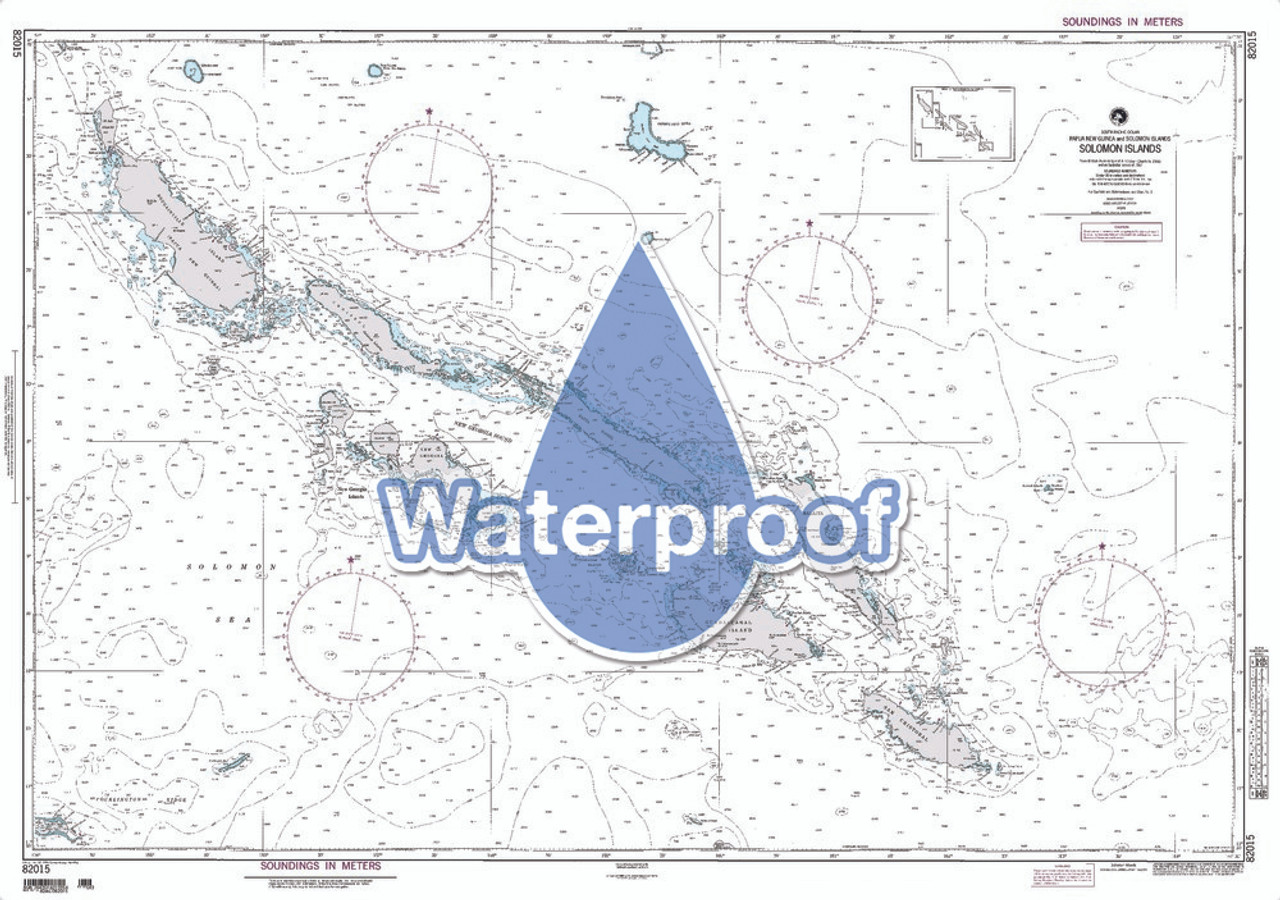 Waterproof NGA Chart 82015: Solomon Is [Papua New Guinea and Solomon Islands]