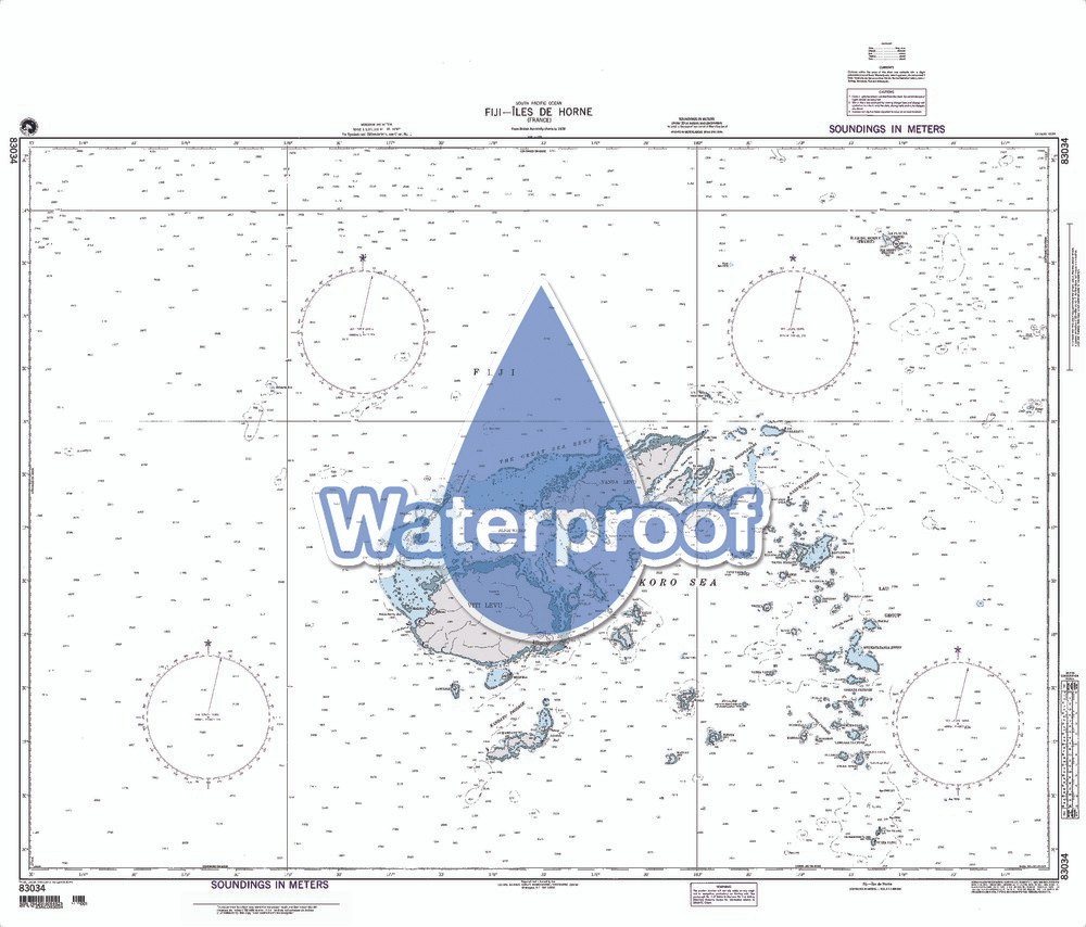 Waterproof NGA Chart 83034: Fiji - Iles de Horne
