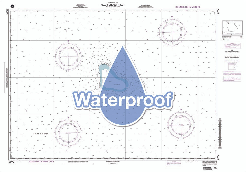 Waterproof NGA Chart 91004: Scarborough Reef