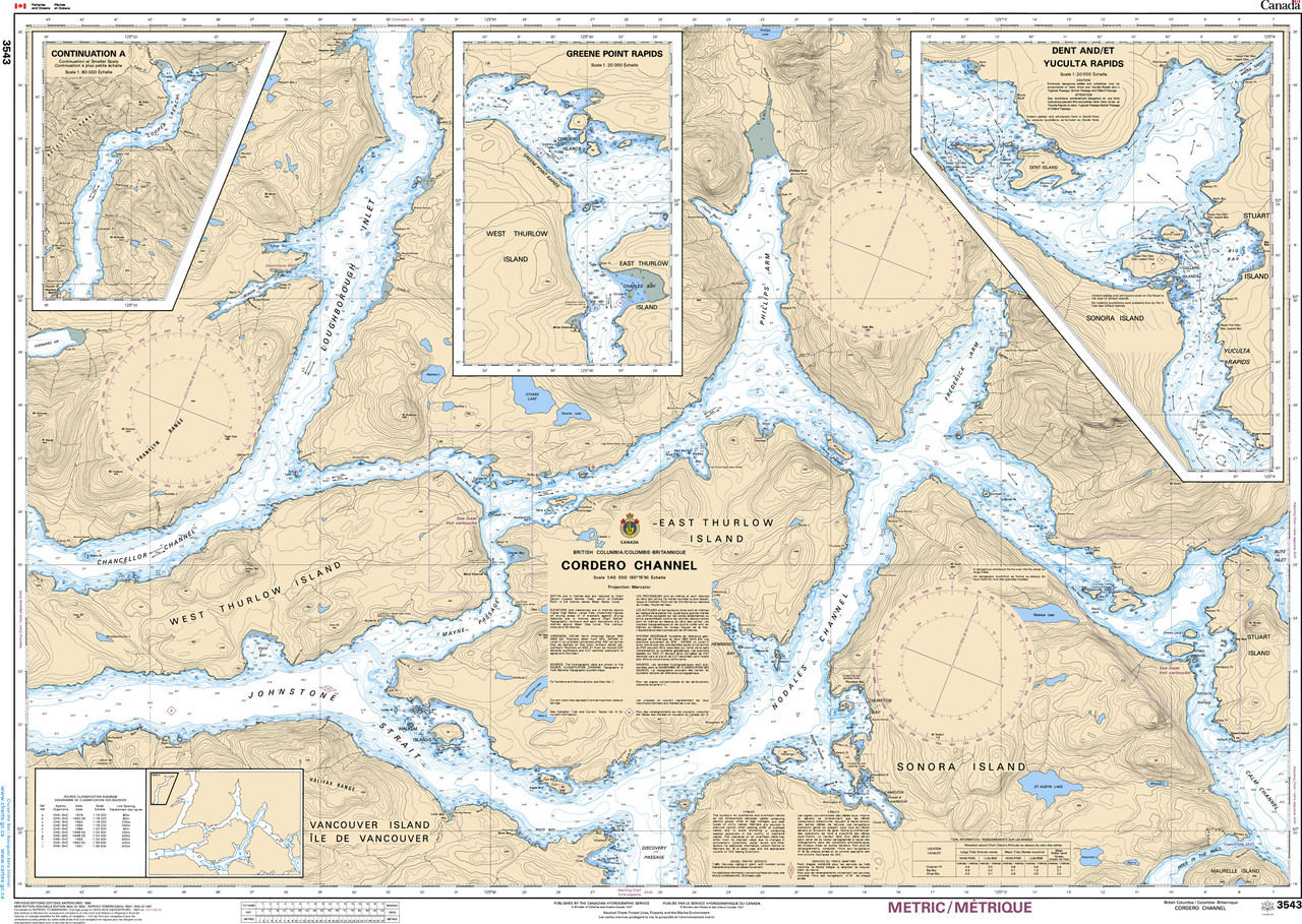 CHS Chart 3543: Cordero Channel