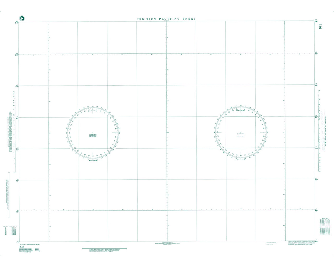 NGA Chart 923 Plotting Chart